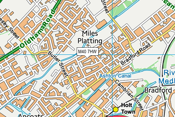 M40 7HW map - OS VectorMap District (Ordnance Survey)