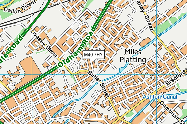 M40 7HY map - OS VectorMap District (Ordnance Survey)