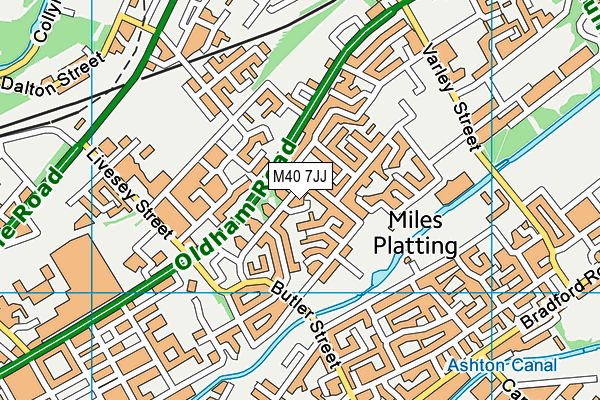 M40 7JJ map - OS VectorMap District (Ordnance Survey)