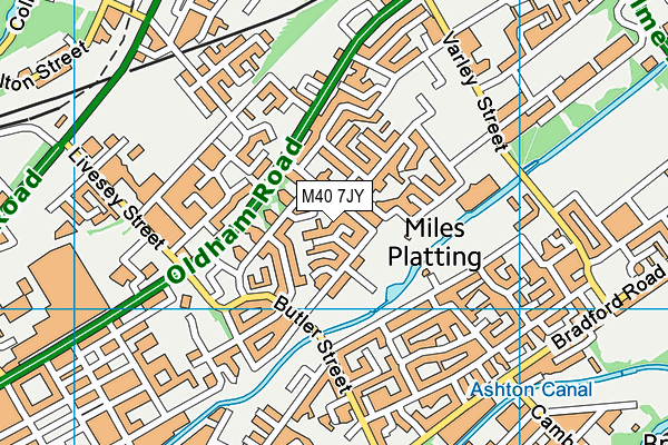 M40 7JY map - OS VectorMap District (Ordnance Survey)