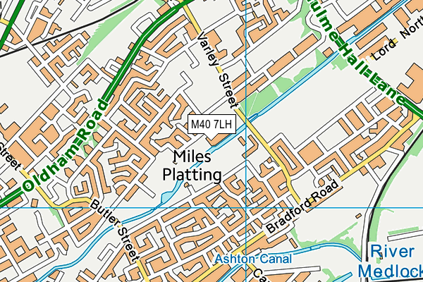 M40 7LH map - OS VectorMap District (Ordnance Survey)
