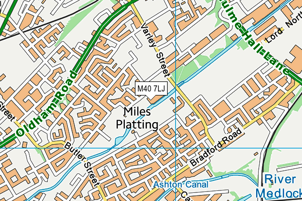 M40 7LJ map - OS VectorMap District (Ordnance Survey)