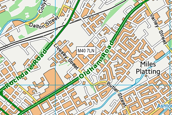 M40 7LN map - OS VectorMap District (Ordnance Survey)