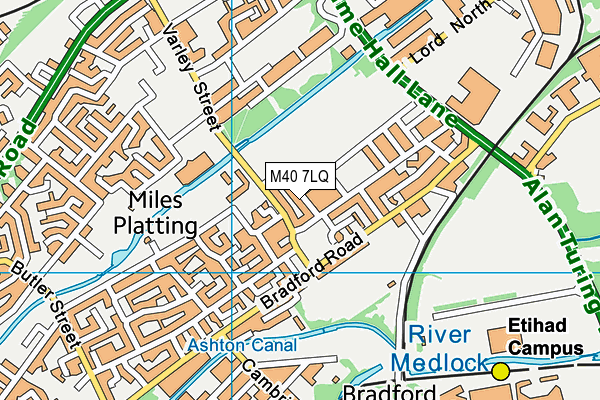 M40 7LQ map - OS VectorMap District (Ordnance Survey)