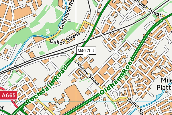 M40 7LU map - OS VectorMap District (Ordnance Survey)