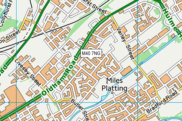 M40 7NG map - OS VectorMap District (Ordnance Survey)