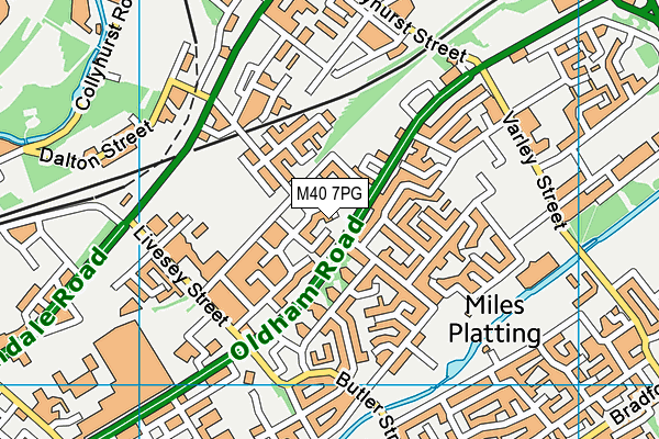 M40 7PG map - OS VectorMap District (Ordnance Survey)