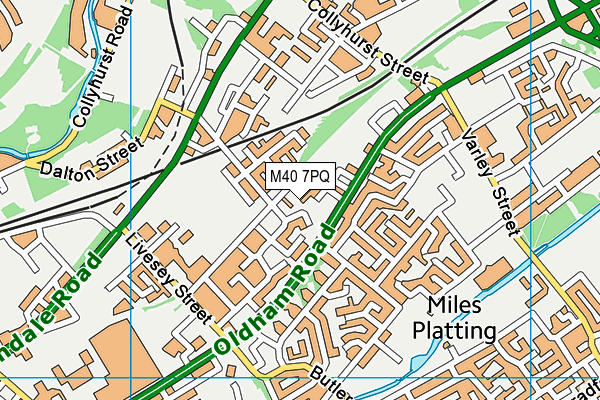 M40 7PQ map - OS VectorMap District (Ordnance Survey)