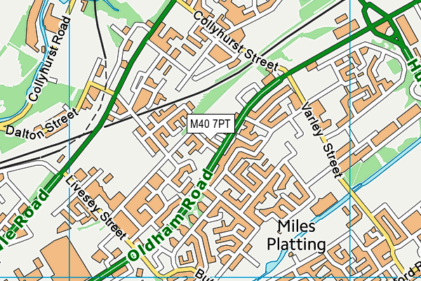 M40 7PT map - OS VectorMap District (Ordnance Survey)