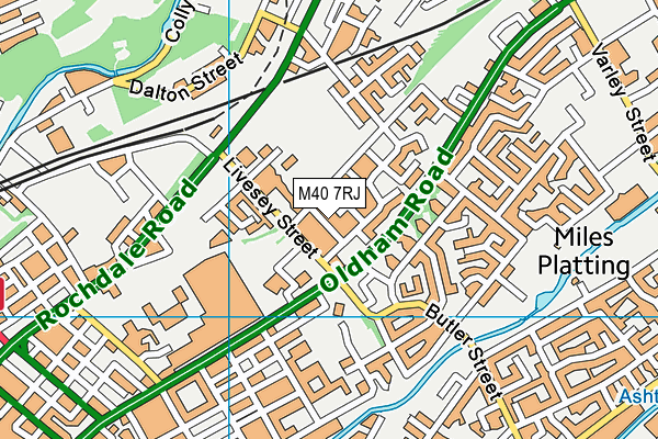 M40 7RJ map - OS VectorMap District (Ordnance Survey)