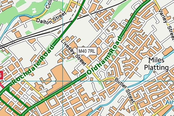 M40 7RL map - OS VectorMap District (Ordnance Survey)