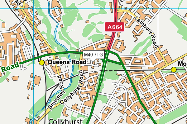 M40 7TG map - OS VectorMap District (Ordnance Survey)