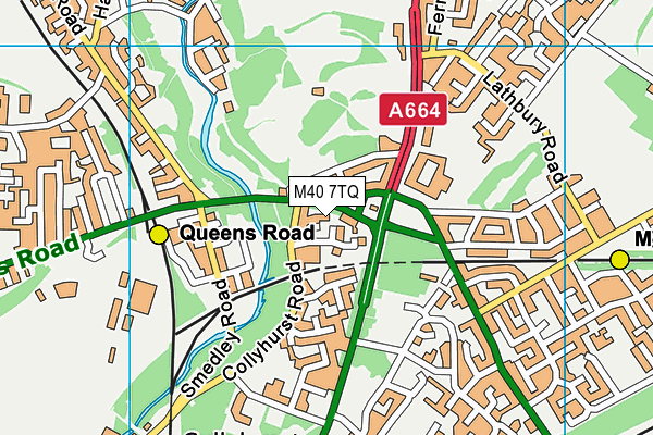 M40 7TQ map - OS VectorMap District (Ordnance Survey)