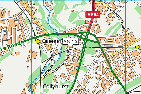 M40 7TS map - OS VectorMap District (Ordnance Survey)