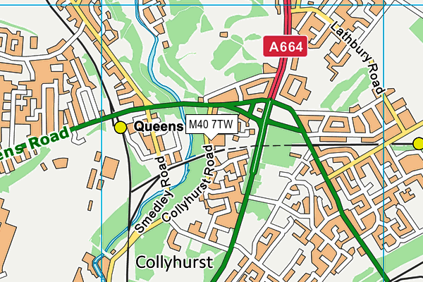 M40 7TW map - OS VectorMap District (Ordnance Survey)