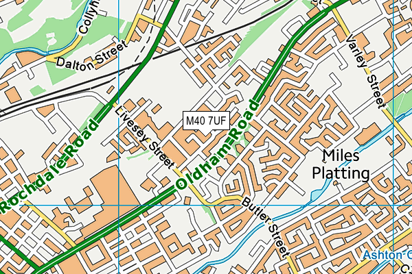 M40 7UF map - OS VectorMap District (Ordnance Survey)