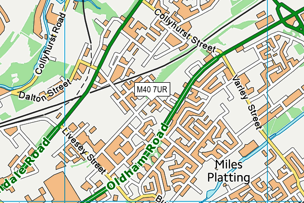 M40 7UR map - OS VectorMap District (Ordnance Survey)