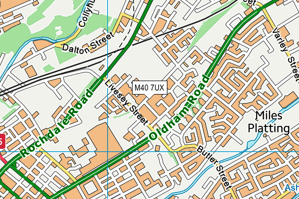 M40 7UX map - OS VectorMap District (Ordnance Survey)