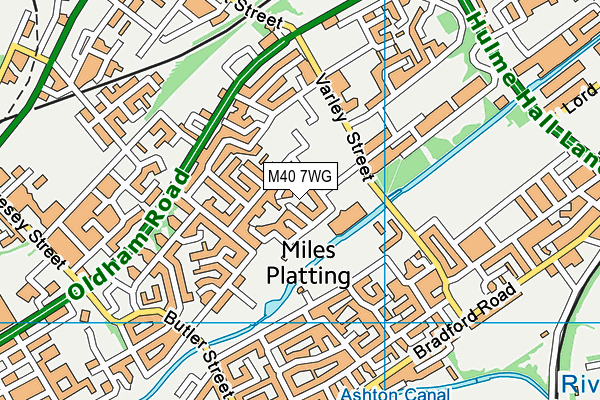 M40 7WG map - OS VectorMap District (Ordnance Survey)