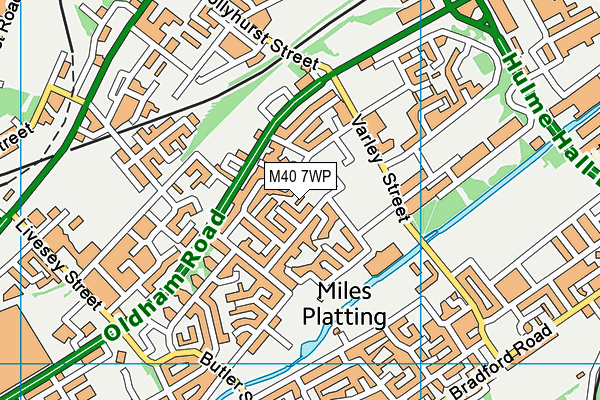 M40 7WP map - OS VectorMap District (Ordnance Survey)