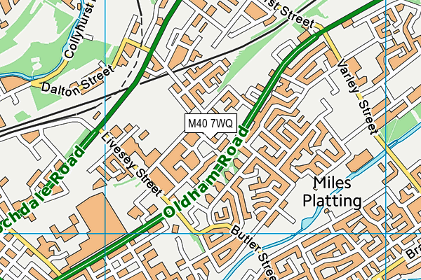 M40 7WQ map - OS VectorMap District (Ordnance Survey)