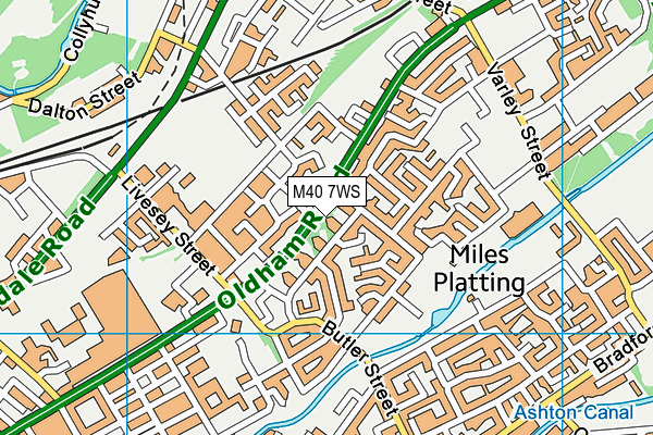 M40 7WS map - OS VectorMap District (Ordnance Survey)