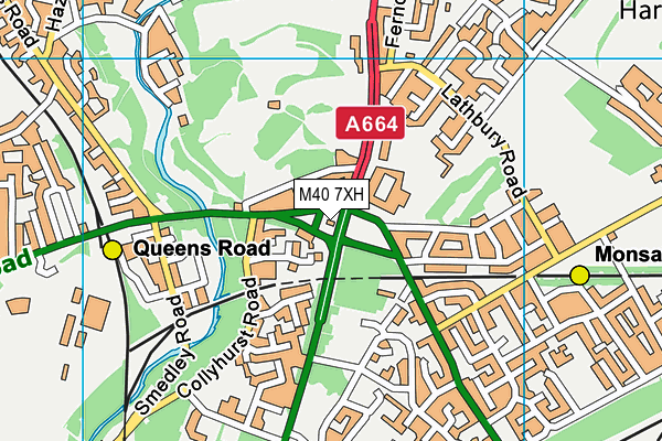 M40 7XH map - OS VectorMap District (Ordnance Survey)