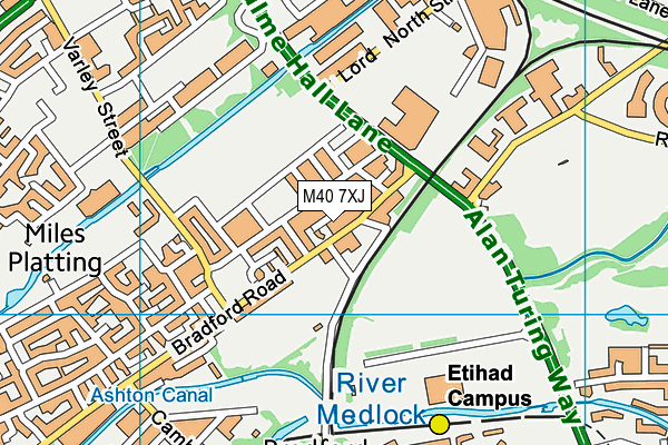 M40 7XJ map - OS VectorMap District (Ordnance Survey)