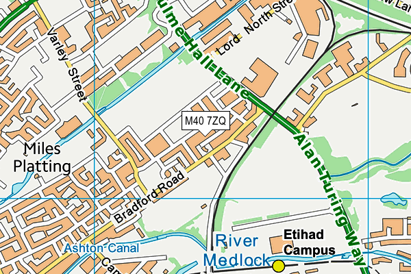 M40 7ZQ map - OS VectorMap District (Ordnance Survey)