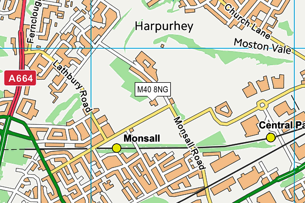 St Edmund's RC Primary School map (M40 8NG) - OS VectorMap District (Ordnance Survey)