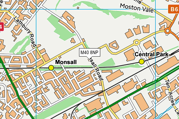 M40 8NP map - OS VectorMap District (Ordnance Survey)