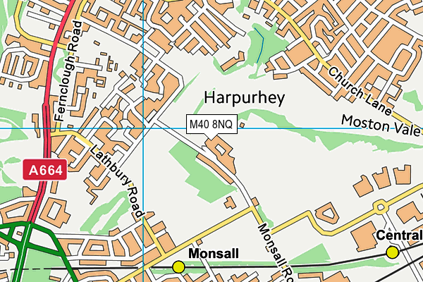 M40 8NQ map - OS VectorMap District (Ordnance Survey)