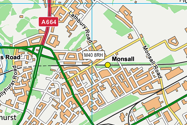 M40 8RH map - OS VectorMap District (Ordnance Survey)