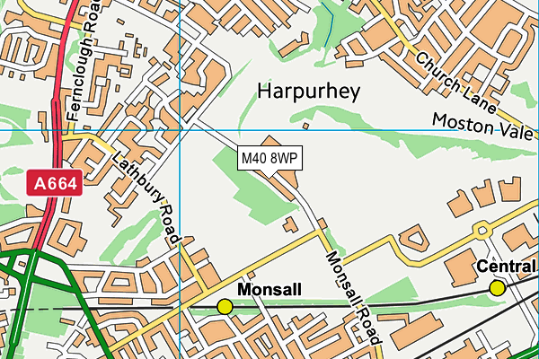 M40 8WP map - OS VectorMap District (Ordnance Survey)