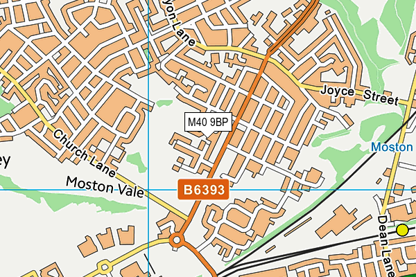 M40 9BP map - OS VectorMap District (Ordnance Survey)