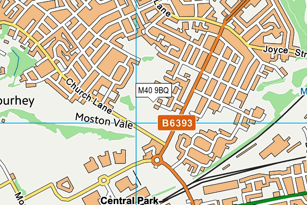 M40 9BQ map - OS VectorMap District (Ordnance Survey)