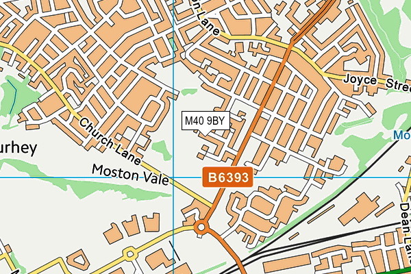 M40 9BY map - OS VectorMap District (Ordnance Survey)