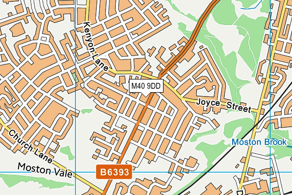 M40 9DD map - OS VectorMap District (Ordnance Survey)