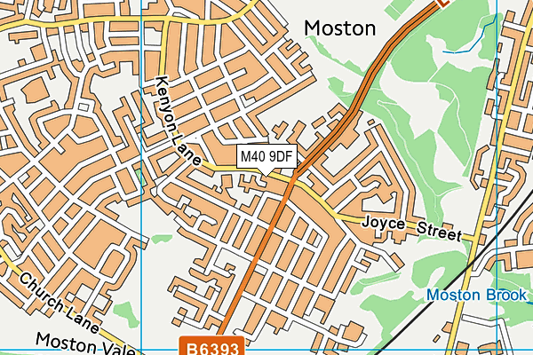 M40 9DF map - OS VectorMap District (Ordnance Survey)