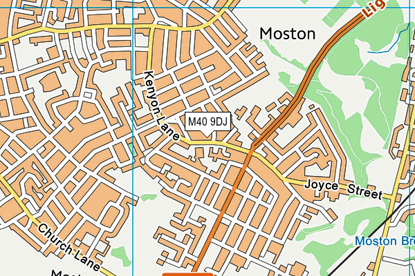 M40 9DJ map - OS VectorMap District (Ordnance Survey)