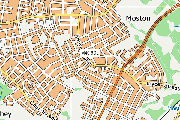 M40 9DL map - OS VectorMap District (Ordnance Survey)