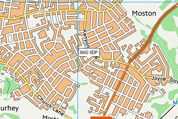 M40 9DP map - OS VectorMap District (Ordnance Survey)