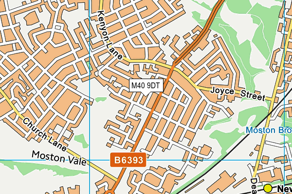 M40 9DT map - OS VectorMap District (Ordnance Survey)