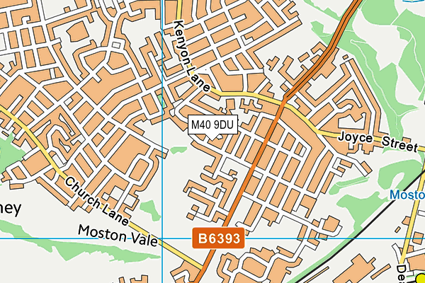 M40 9DU map - OS VectorMap District (Ordnance Survey)