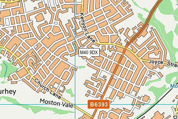 M40 9DX map - OS VectorMap District (Ordnance Survey)