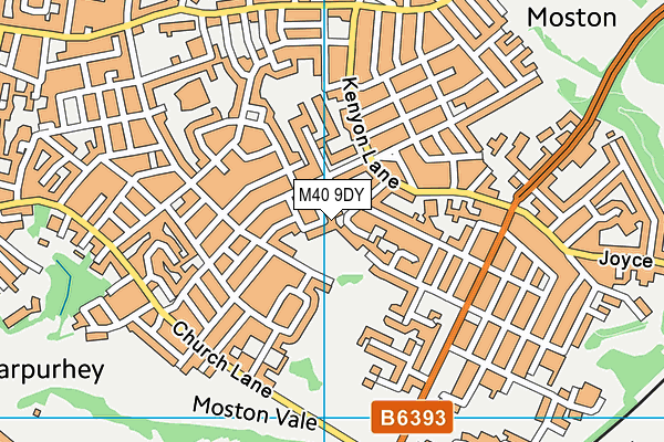 M40 9DY map - OS VectorMap District (Ordnance Survey)