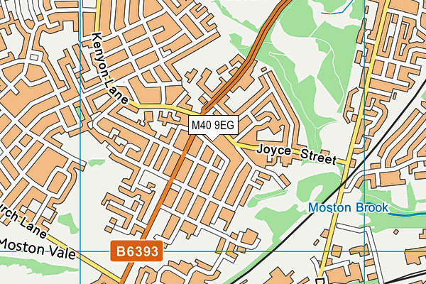 M40 9EG map - OS VectorMap District (Ordnance Survey)