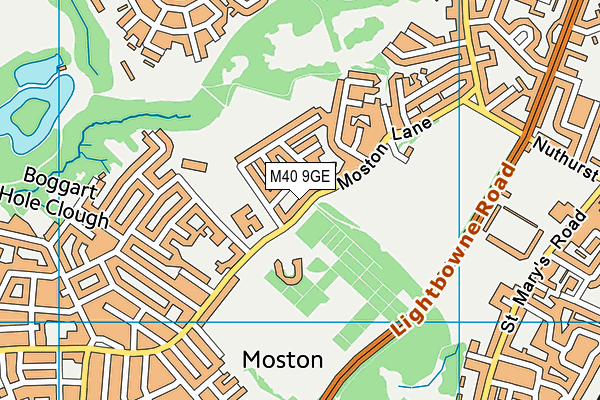 M40 9GE map - OS VectorMap District (Ordnance Survey)