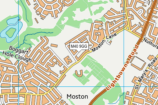 M40 9GG map - OS VectorMap District (Ordnance Survey)