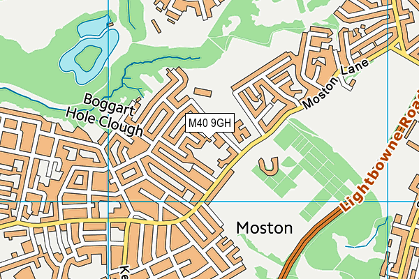 M40 9GH map - OS VectorMap District (Ordnance Survey)